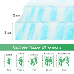 Gel Memory Foam Mattress Topper